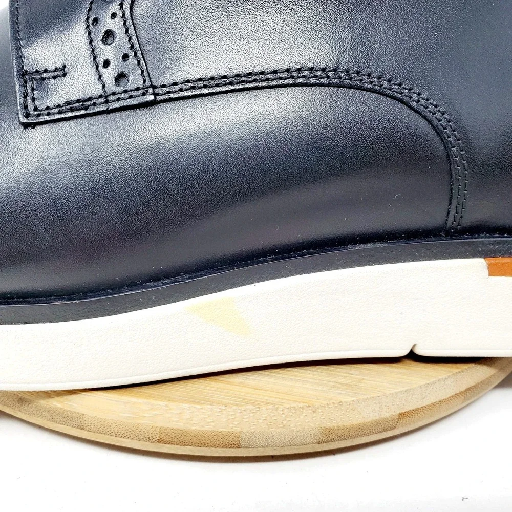 Allen Edmonds Caleb Shoes Men 12 D Black‎ Leather Hybrid Cap Toe Derby Sneaker